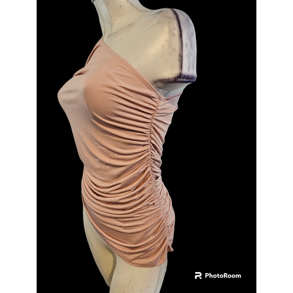 Lulus Size M Pink One Shoulder Ruched Top - Picture 3 of 7